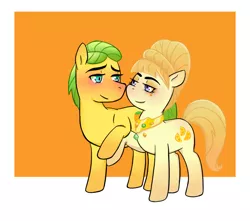 Size: 886x782 | Tagged: safe, artist:guiltyp, derpibooru import, aunt orange, mosely orange, uncle orange, earth pony, pony, shipping, the oranges