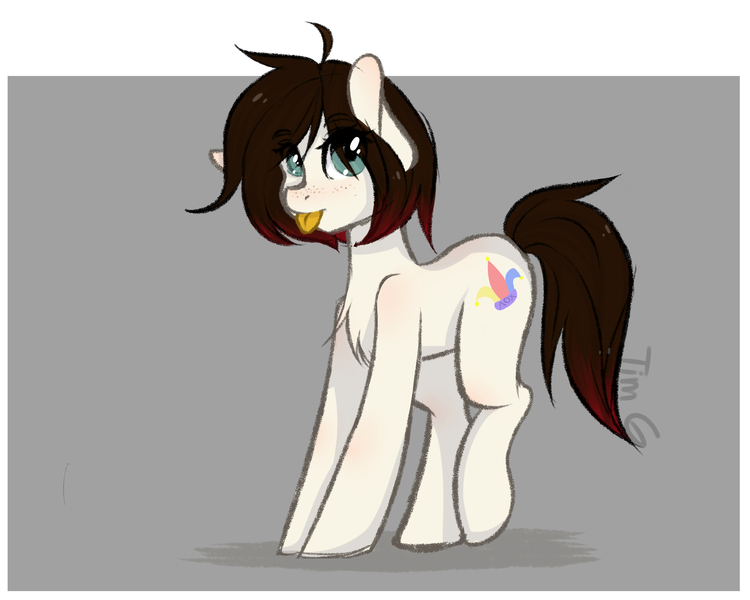 Size: 5000x4000 | Tagged: safe, artist:timkaa, derpibooru import, oc, unofficial characters only, earth pony, pony, chest fluff, female, mare, solo, tongue out