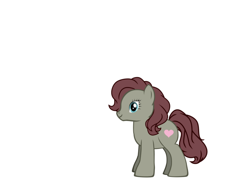 Size: 3320x2600 | Tagged: safe, anonymous artist, derpibooru import, snuzzle, earth pony, pony, pony creator, alternate cutie mark, female, g1, g1 to g4, generation leap, mare, simple background, solo, transparent background