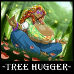 Size: 5718x5715 | Tagged: absurd resolution, artist:shonuff44, big breasts, breasts, busty tree hugger, cleavage, clothes, commission, crossed legs, dark skin, day, derpibooru import, feet, female, forest, glasses, grass, hair, hippie, huge breasts, human, humanized, lotus position, meditating, nature, necklace, pants, sandals, sexy, shoes, sitting, smiling, solo, solo female, stupid sexy tree hugger, suggestive, sunglasses, sunlight, tree, tree hugger, underboob