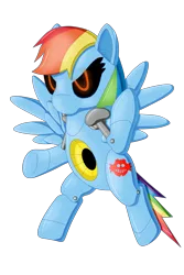 Size: 3495x5243 | Tagged: safe, artist:sergeant16bit, derpibooru import, rainbow dash, pegasus, pony, robot, robot pony, crossover, image, metal dash, metal sonic, png, simple background, solo, sonic the hedgehog, sonic the hedgehog (series), transparent background