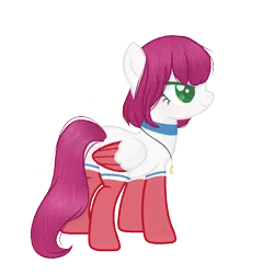 Size: 1000x1000 | Tagged: safe, artist:alegynutella, derpibooru import, oc, pegasus, pony, clothes, female, mare, simple background, socks, solo, transparent background, two toned wings