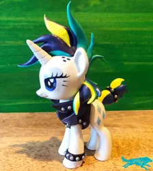 Size: 1024x1144 | Tagged: safe, artist:lostinthetrees, derpibooru import, rarity, pony, unicorn, alternate hairstyle, clothes, craft, female, figure, irl, mare, photo, punk, raripunk, sculpture, solo, traditional art