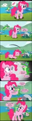 Size: 1000x3650 | Tagged: artist:coltsteelstallion, comic, crying, cyrillic, derpibooru import, edit, gummy, pinkie pie, rock, russian, safe, tears of pain, teeth, translation