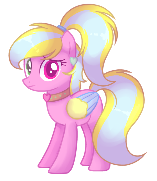 Size: 1720x1984 | Tagged: safe, artist:poppyglowest, derpibooru import, oc, oc:cloudy sunshine, unofficial characters only, pegasus, pony, colored wings, female, heterochromia, mare, multicolored wings, ponytail, simple background, solo, transparent background, two toned wings