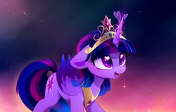 Size: 2661x1693 | Tagged: safe, artist:magnaluna, derpibooru import, twilight sparkle, twilight sparkle (alicorn), alicorn, pony, abstract background, big crown thingy, cute, daaaaaaaaaaaw, element of magic, female, floppy ears, happy, heart, heart eyes, hnnng, jewelry, magnaluna is trying to murder us, mare, open mouth, peytral, regalia, smiling, solo, sweet dreams fuel, tiara, twiabetes, wingding eyes