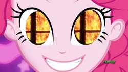 Size: 1920x1080 | Tagged: safe, derpibooru import, edit, edited screencap, screencap, pinkie pie, coinky-dink world, eqg summertime shorts, equestria girls, discovery family logo, exploitable, meme, pinkie's eyes, super smash bros.