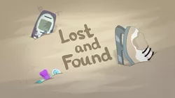 Size: 1920x1080 | Tagged: safe, derpibooru import, screencap, equestria girls, equestria girls series, lost and found, ice skates, no pony, phone, sand, title card, trash