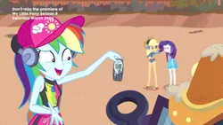 Size: 1920x1080 | Tagged: safe, derpibooru import, screencap, applejack, rainbow dash, rarity, equestria girls, equestria girls series, lost and found, beach, clothes, feet, flip-flops, mobile phone, nokia, nokia 3310, phone, sandals, swimsuit