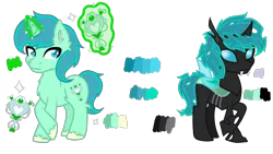 Size: 3200x1800 | Tagged: artist:purpleloverpony, blue changeling, changeling, changeling oc, derpibooru import, mirror, oc, oc:chrysocolla, reference sheet, safe, simple background, solo, transparent background, unofficial characters only