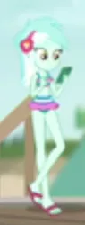 Size: 180x475 | Tagged: safe, derpibooru import, screencap, lyra heartstrings, equestria girls, equestria girls series, x marks the spot, clothes, sandals, swimsuit