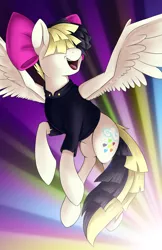 Size: 3300x5100 | Tagged: safe, artist:spiritofthwwolf, derpibooru import, songbird serenade, pegasus, pony, my little pony: the movie, clothes, female, mare, open mouth, smiling, solo