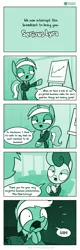 Size: 726x2265 | Tagged: safe, artist:dori-to, derpibooru import, bon bon, lyra heartstrings, sweetie drops, earth pony, pony, unicorn, comic:silly lyra, bed, clothes, comic, dialogue, dream, female, graph, greenscale, mare, monochrome, necktie, nightmare, pillow, plushie, presentation, serious, silly, silly lyra, speech bubble, suit, text