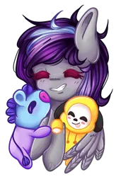 Size: 519x789 | Tagged: safe, artist:sketchyhowl, derpibooru import, oc, oc:sketchy howl, pony, bust, female, mare, plushie, portrait, simple background, solo, transparent background