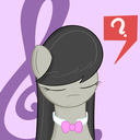 Size: 128x128 | Tagged: safe, artist:erthilo, derpibooru import, octavia melody, earth pony, pony, ask octavia, eyes closed, female, mare, question mark, solo