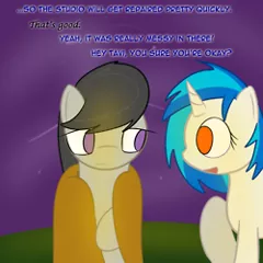 Size: 250x250 | Tagged: safe, artist:erthilo, derpibooru import, octavia melody, vinyl scratch, earth pony, pony, unicorn, ask octavia, dialogue, duo, duo female, female, mare, no pupils, picture for breezies, wrong eye color