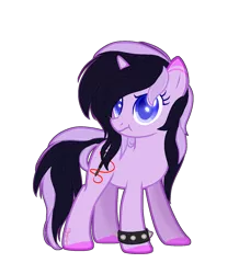 Size: 1369x1569 | Tagged: safe, artist:sodapopfairypony, derpibooru import, oc, oc:chia seed, pony, unicorn, base used, female, mare, simple background, solo, spiked wristband, transparent background, wristband