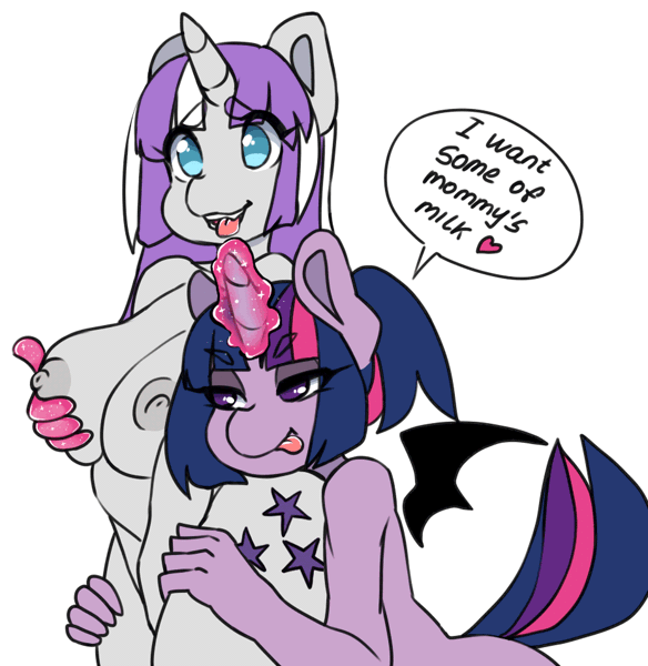 Size: 929x954 | Tagged: questionable, artist:tolsticot, derpibooru import, twilight sparkle, twilight velvet, anthro, animated, bedroom eyes, boob squish, breast milk, breasts, busty twilight velvet, cutie mark, dialogue, female, frame by frame, glowing horn, hand, horn, incest, infidelity, lactation, lesbian, magic, magic hands, milf, milk squirt, mother, mother and daughter, nipples, nudity, open mouth, purple eyes, shipping, simple background, sparkles, stupid sexy twilight, stupid sexy twilight velvet, teal eyes, text, tongue out, twicest, velvet sparkle, white background