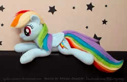 Size: 1000x647 | Tagged: artist:ryoko-demon, derpibooru import, irl, photo, plushie, rainbow dash, safe, solo