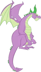 Size: 4820x8327 | Tagged: absurd resolution, adult, adult spike, alternate universe, alternate version, artist:red4567, derpibooru import, dragon lord spike, older, older spike, safe, simple background, solo, spike, spikezilla, transparent background, vector, winged spike, winged spikezilla