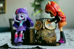 Size: 6000x4000 | Tagged: safe, artist:artofmagicpoland, derpibooru import, sunset shimmer, twilight sparkle, twilight sparkle (alicorn), alicorn, equestria girls, doll, equestria girls minis, female, lesbian, nonsense fact, shipping, sunsetsparkle, toy