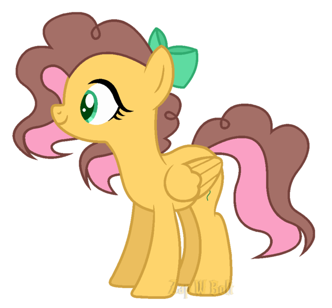 Size: 1018x942 | Tagged: safe, artist:detoxx-retoxx, derpibooru import, oc, unofficial characters only, pegasus, pony, base used, bow, female, hair bow, mare, offspring, parent:cheese sandwich, parent:fluttershy, parents:fluttersandwich, simple background, solo, transparent background