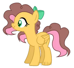 Size: 1018x942 | Tagged: safe, artist:detoxx-retoxx, derpibooru import, oc, unofficial characters only, pegasus, pony, base used, bow, female, hair bow, mare, offspring, parent:cheese sandwich, parent:fluttershy, parents:fluttersandwich, simple background, solo, transparent background
