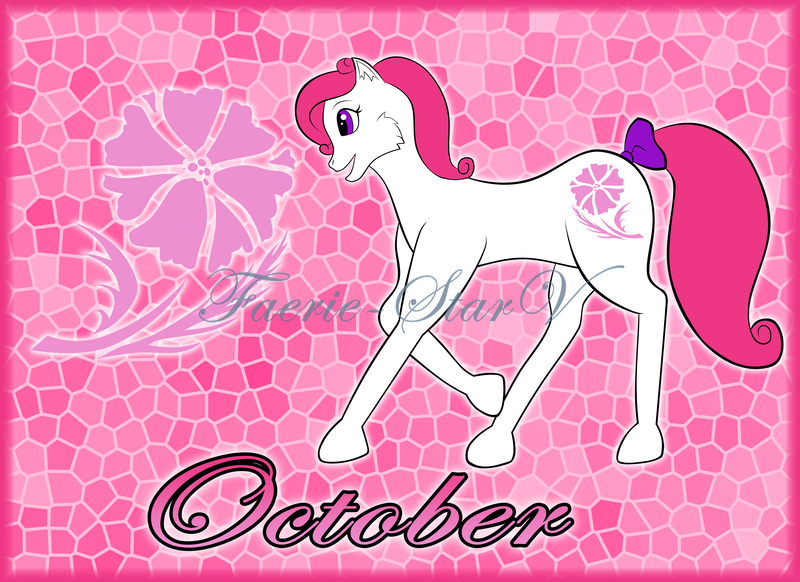 Size: 7014x5100 | Tagged: safe, artist:faerie-starv, derpibooru import, october cosmos, earth pony, pony, absurd resolution, birthflower, female, g1, mare, solo