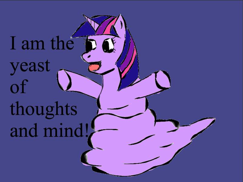 Size: 1602x1200 | Tagged: safe, derpibooru import, twilight sparkle, pony, unicorn, female, globglogabgalab, mare, meme, not salmon, open mouth, ponified meme, purple background, simple background, smiling, strawinsky and the mysterious house, wat