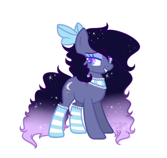 Size: 1024x966 | Tagged: safe, artist:kimyowolf, derpibooru import, oc, oc:lunae, unofficial characters only, earth pony, pony, bow, choker, clothes, female, hair bow, mare, simple background, socks, solo, striped socks, transparent background