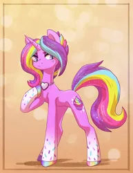 Size: 1787x2318 | Tagged: safe, artist:koviry, derpibooru import, oc, oc:glittersweet, unofficial characters only, pony, unicorn, female, jewelry, mare, necklace, solo