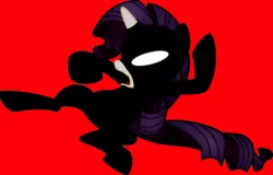 Size: 1100x702 | Tagged: safe, artist:darth-silas, artist:sparrow9612, derpibooru import, edit, rarity, pony, unicorn, action, comic book, dropkick, flying kick, golden age, heroine, karate, martial artist rarity, miss fury, red background, simple background, solo, superhero, vector