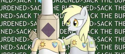 Size: 2000x860 | Tagged: safe, derpibooru import, derpy hooves, 4chan cup, drawthread, /mlp/, safest hooves, the burdened