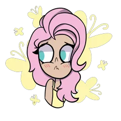 Size: 8267x8267 | Tagged: safe, artist:rainelathepegasus00, derpibooru import, fluttershy, human, absurd resolution, alternate hairstyle, blushing, female, humanized, nervous, shy, simple background, solo, transparent background