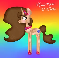 Size: 1504x1488 | Tagged: safe, artist:mlpfan2017, derpibooru import, oc, unofficial characters only, alicorn, alicorn oc, paint tool sai, rainbow background, solo