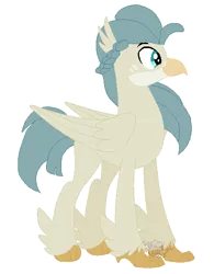 Size: 501x642 | Tagged: artist:moonlightdisney5, braid, classical hippogriff, derpibooru import, feathered fetlocks, hippogriff, oc, oc:winston, safe, simple background, solo, transparent background, unofficial characters only