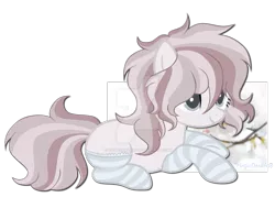 Size: 1024x816 | Tagged: safe, artist:magicdarkart, derpibooru import, oc, unofficial characters only, earth pony, pony, clothes, female, mare, prone, simple background, socks, solo, striped socks, transparent background, watermark