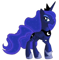 Size: 1976x2000 | Tagged: artist:zefrenchm, derpibooru import, princess luna, safe, simple background, solo, transparent background