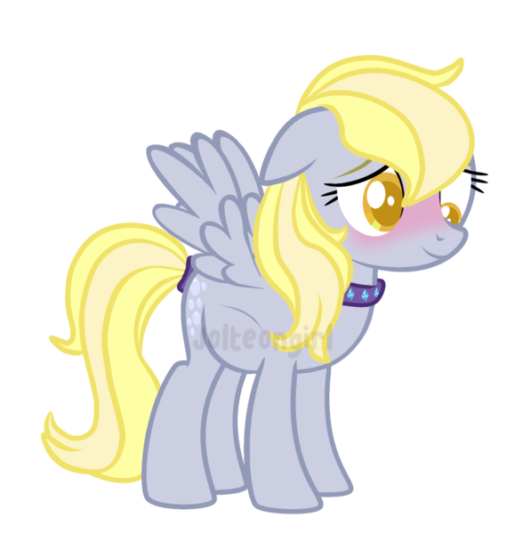 Size: 1099x1138 | Tagged: safe, artist:jolteongirl, derpibooru import, derpy hooves, pegasus, pony, alternate hairstyle, blushing, choker, colored pupils, female, implied derpity, implied lesbian, implied shipping, pregnant, simple background, solo, transparent background