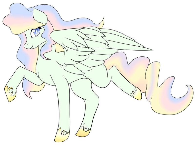 Size: 1024x766 | Tagged: artist:kitsuna020, derpibooru import, magical lesbian spawn, oc, oc:sky shimmer, offspring, parent:princess celestia, parents:vaporlestia, parent:vapor trail, randomverse, safe, solo