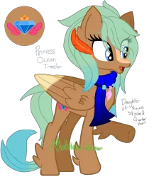 Size: 1342x1548 | Tagged: artist:mobian-gamer, derpibooru import, interspecies offspring, my little pony: the movie, oc, oc:princess ocean traveler, offspring, parent:princess skystar, parent:quarter hearts, parents:quarterstar, safe, simple background, solo, transparent background, unofficial characters only