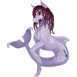 Size: 2243x2243 | Tagged: safe, artist:sitaart, derpibooru import, oc, oc:coconut, unofficial characters only, pony, sea pony, ponyfinder, brown eyes, brown hair, brown mane, dart, dungeons and dragons, female, mare, pathfinder, pen and paper rpg, rpg, simple background, solo, transparent background, wet mane, white fur