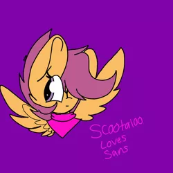 Size: 1024x1024 | Tagged: safe, artist:circuspaparazzi5678, derpibooru import, scootaloo, oc, oc:ponytale scootaloo, unofficial characters only, comic:ponytale, solo