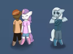 Size: 1024x763 | Tagged: anthro, artist:beabea-bobcat, button mash, comic:ponytale, derpibooru import, female, male, not snowdrop, oc, oc:ponytale button mash, oc:ponytale sweetie belle, safe, shipping, straight, sweetie belle, sweetiemash