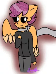 Size: 540x708 | Tagged: anthro, artist:nathalieaquino, comic:ponytale, derpibooru import, oc, oc:ponytale scootaloo, safe, scootaloo, solo, underfell, underfell scootaloo, unofficial characters only