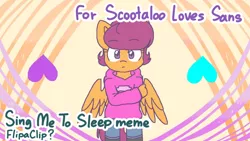 Size: 1024x576 | Tagged: animation meme, anthro, artist:starstriker501, comic:ponytale, derpibooru import, flipaclip, oc, oc:ponytale scootaloo, safe, scootaloo, solo, unofficial characters only