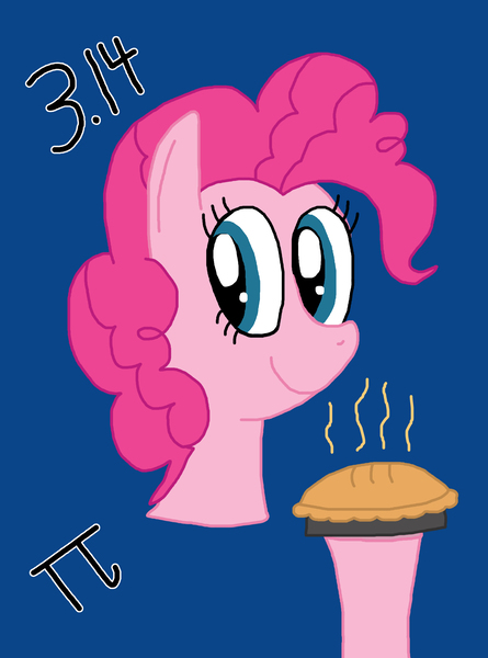 Size: 2214x2982 | Tagged: safe, artist:sb1991, derpibooru import, pinkie pie, earth pony, pony, food, head, numbers, pi day, pie, symbol