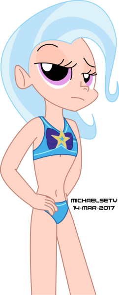 Size: 3500x8681 | Tagged: safe, artist:michaelsety, derpibooru import, trixie, human, equestria girls, equestria girls series, forgotten friendship, bad anatomy, belly button, bikini, bikini bottom, breasts, clothes, delicious flat chest, female, flatrixie, humanized, midriff, simple background, solo, swimsuit, transparent background, vector
