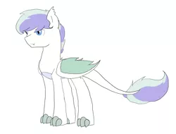 Size: 1130x860 | Tagged: artist:alawdulac, derpibooru import, dracony, hybrid, interspecies offspring, oc, oc:charming, offspring, parent:rarity, parent:spike, parents:sparity, safe, solo