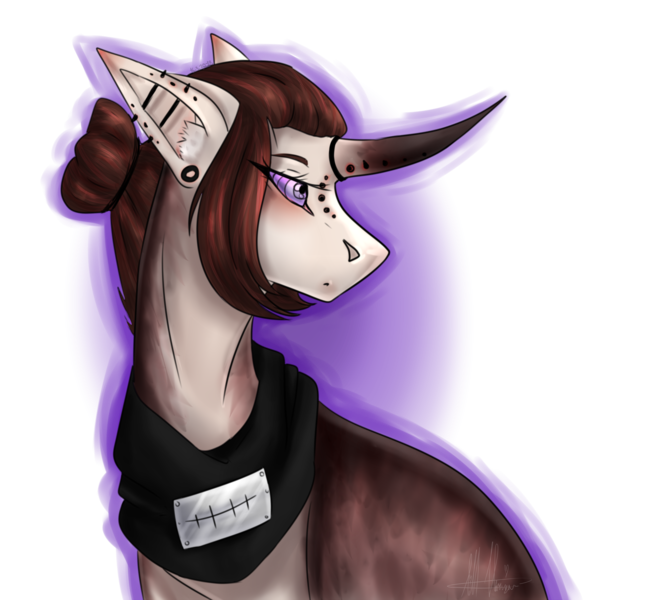 Size: 4500x4125 | Tagged: safe, artist:lastaimin, derpibooru import, oc, unofficial characters only, pony, unicorn, absurd resolution, bust, curved horn, female, mare, portrait, simple background, solo, transparent background